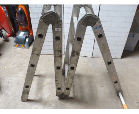 A folding aluminium ladder