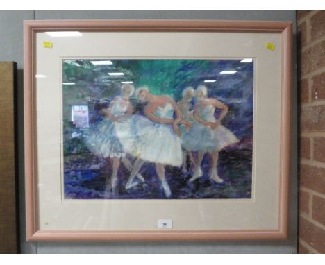 Danuta Gray - an oil and pastel painting of ballet dancers
