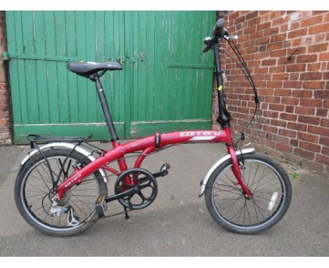 A Carrera Intercity foldup 8 speed bicycle