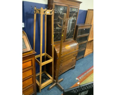 Two vintage school hat/coat stands