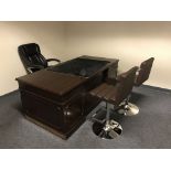 Office Furniture, including executive desk and chairs