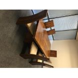 Conference Table, 8' wood inlayed table, with six (6) matching chairs and credenza