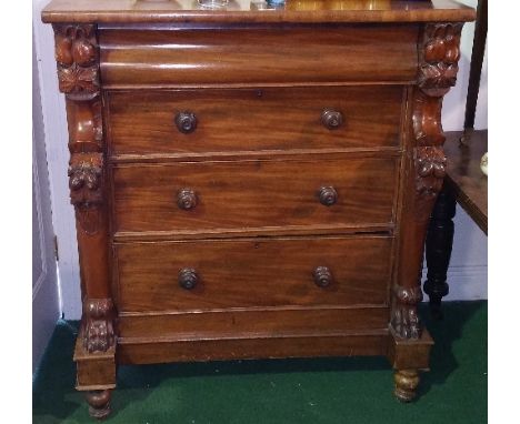 A 19th Century Mahogany Scotch Chest of Drawers.