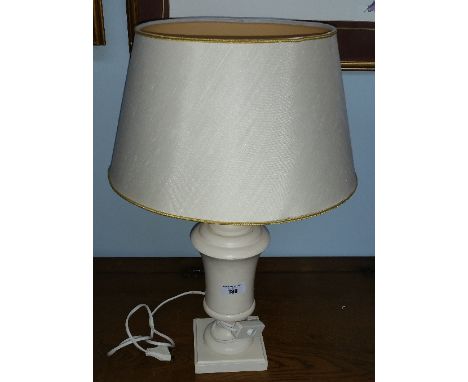 A Modern Cream Table Lamp and Shade.