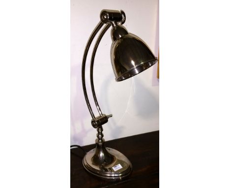 A Very Good Quality Heavy Chrome Desk Light with Adjustable Arm.