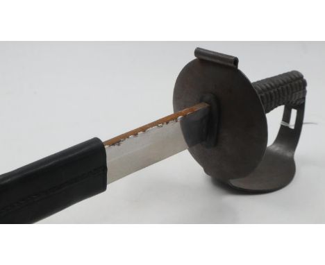 British 1804 pattern replica naval sword with leather scabbard. Not available for in-house P&amp;P 