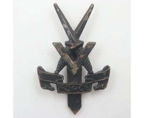 Rare WWII “V Force” Jungle Hat Badge. V Force&nbsp;was a reconnaissance, intelligence-gathering and guerrilla organisation es