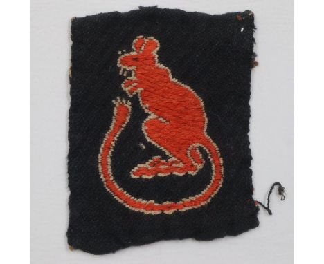 7th Armoured Division Desert Rats WWII embroidered division patch. UK P&amp;P Group 1 (£16+VAT for the first lot and £2+VAT f