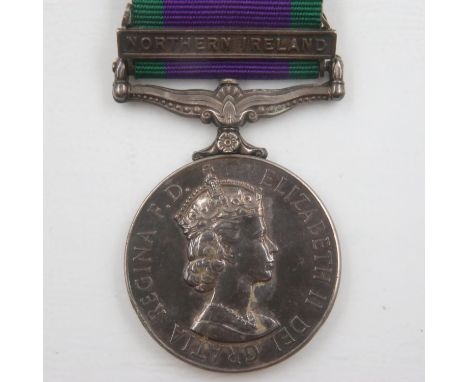 QEII Northern Ireland Campaign Service medal named to SAC N C Shaw S8405457 RAF. UK P&amp;P Group 1 (£16+VAT for the first lo