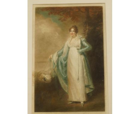 Ellen Jowett (British 19thC). The Stafford Children, mezzotint, after George Romney, 43cm x 48cm, E Guilland, Mrs Stewart of 