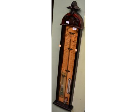 A mahogany cased Admiral Fitzroy's barometer 