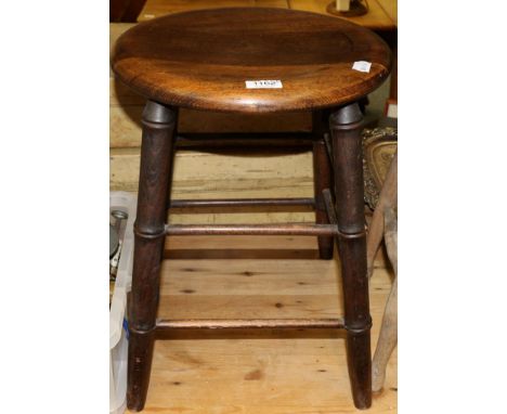Three various stools and a box of ordnance survey maps