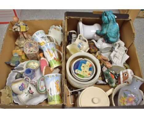 Ceramics - a Poole Pottery cream jug, Wedgwood Jasper miniature, Capodimonte style figure; others; etc quantity 