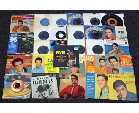 Elvis Presley Vinyl Records -  RCA Victor, Picture Sleeves, Uk issues, 45rpm EP singles RCX 1 (PB9817) G I Blues;  others, RC