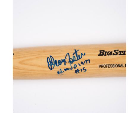 A natural wood-colored Rawlings Big Stick Professional Model signed by the National League's Most Valuable Player of 1977, Ge