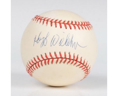 Official American League Baseball signed by Hall of Famer, Hoyt Wilhelm. Certificate of Authenticity from B and J Collectible