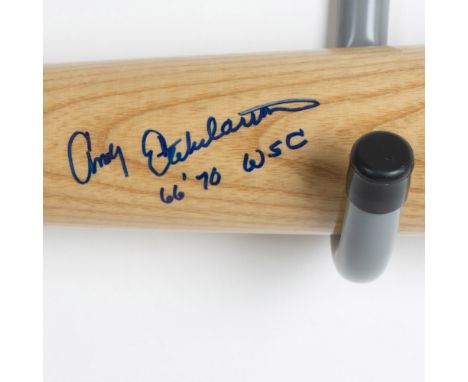 Rawlings Adirondack Bat Professional Model signed by Andy Etchebarren 66 ' 70 WSC. Certificate of authenticity from Legends o
