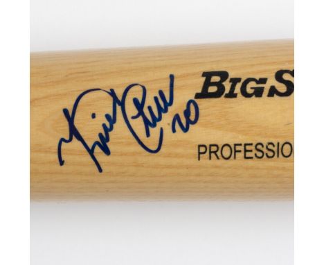 A hand-signed Rawlings Big Stick bat by Marlins' #20 Miguel Cabrera in natural wood color. Includes a certificate of authenti
