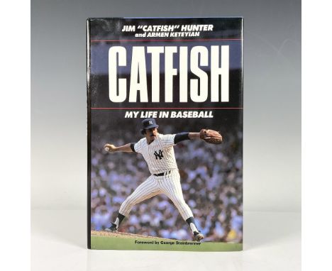 Catfish: My Life in Baseball, a hardcover autobiography book with original dustcover and 242 pages. Autographed by Jim Catfis