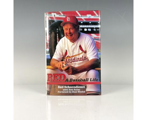 Hardcover autobiography book with original dustcover and 2016 pages. Autographed by Red Schoendienst, was an American MLB man