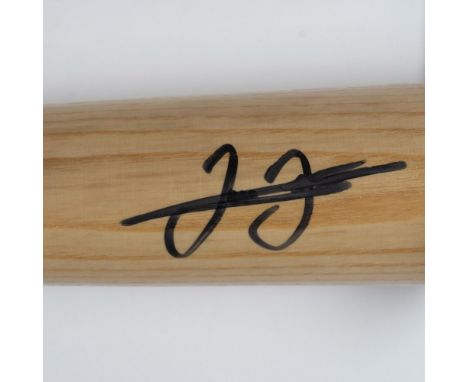 Natural blonde Adirondack Big Stick Professional model signed bat. Frank Thomas signature in black ink. Certificate of Authen