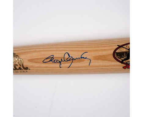 This is a Cooperstown Bat Co. commemorative Yankees Franchise bat signed by Roger Clemens along with his 300th winning game s