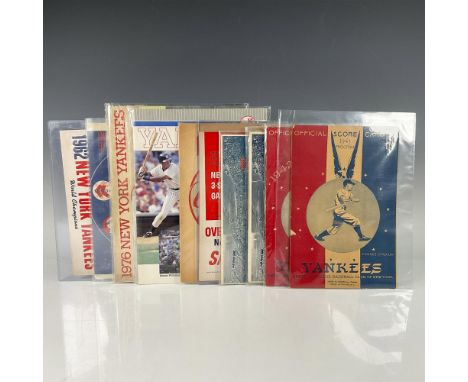 This set includes 10 programs and scorecards from Yankees games, spanning the years 1942, 1943, 1946, 1951, 1959, 1962, two c