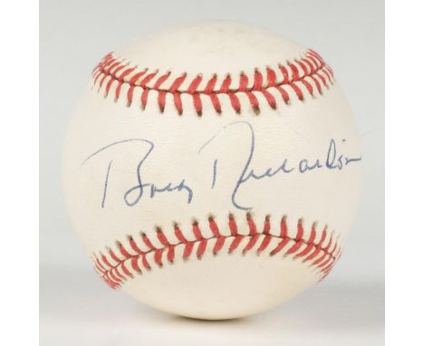 Official American League Baseball signed by Gold Glove Award winner and WS Champ, Bobby Richardson. Certificate of Authentici