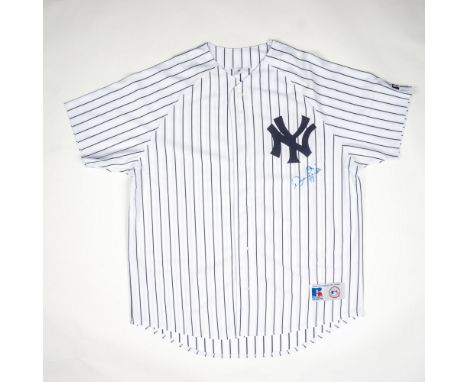 Genuine New York Yankees Major League Baseball Jersey, hand signed by Wayne Franklin and authenticated by Signature Sports. W