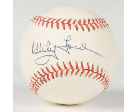 Official American League Baseball signed by the Chairman of the Board, Whitey Ford. Certificate of Authenticity from T. Wall 