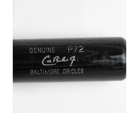 Limited edition 11 of 250 Genuine P72 125 Louisville Slugger bat signed by MVP Cal Ripken Jr. Certificate of authenticity fro