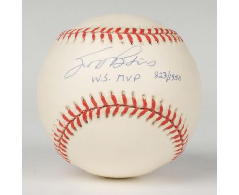 Official World Series Baseball signed by World Series 1989 MVP Scott Brosius. Certificate of Authenticity from Goldin Sports 