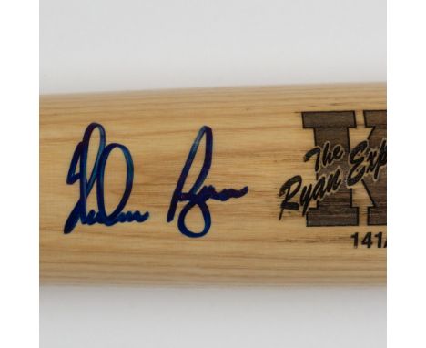 Limited edition 141 of 383. Cooperstown bat signed by Nolan Ryan. Nolan Ryan, Major League Record 383 Strikeouts, 1973 Season