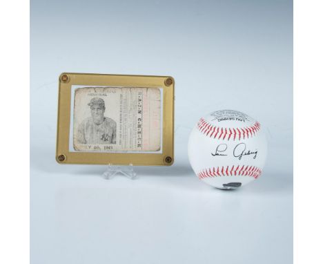 Ticket stub issued for Lou Gehrig Memorial Day at Yankee Stadium on July 4, 1941. This was the day that the Yankees planned t