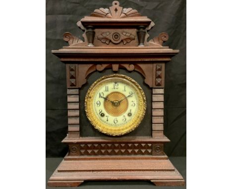 A late 19th/early 20th century American Ansonia architectural mantel clock 