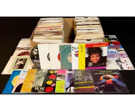 Vinyl Records - 45rpm 7" singles various genres and artists including Psychedelic Furs picture disc, The Stranglers, Altered 