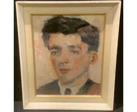 Modernist School (20th Century), Portrait of a Young Gentleman, unsigned, oil on board, 27cm x 22cm 