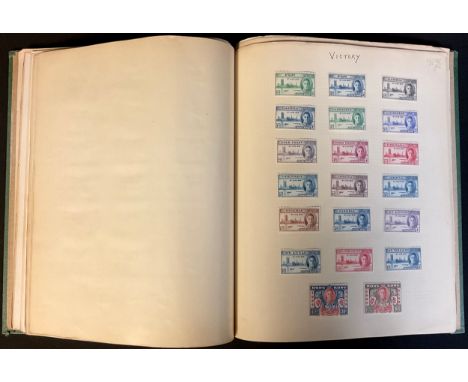 Stamps - a 1950's Barclay stamp album with a mixture of material in 1946 Victory issues 1948 RSW (low values) 1947 Royal Visi