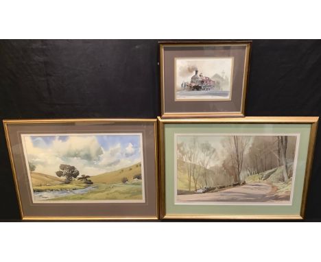 Roy BerryMilldale, Derbyshiresigned, watercolour, 34cm x 53cm; another Langstroth Dale, Yorkshire,signed, watercolour, 34cm x