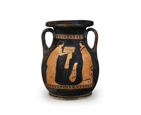  An Attic red-figure pelike Circa 440-420 B.C. 19cm highFootnotes:Provenance:Raphaël Collin (1850-1916) collection, Paris.The