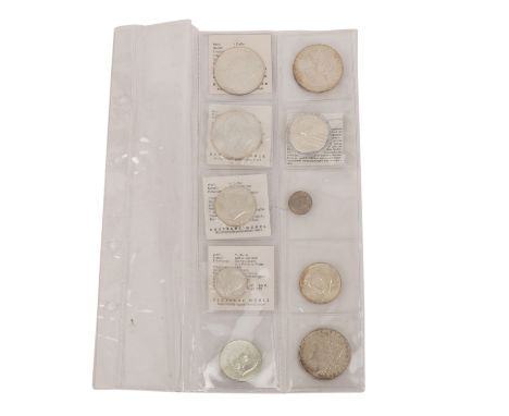   USA - Konvolut von 10 Münzen,  Highlight ist ein Morgan Dollar 1888 o. Mzz.  USA - Volume of 10 coins, Highlight is a Morga