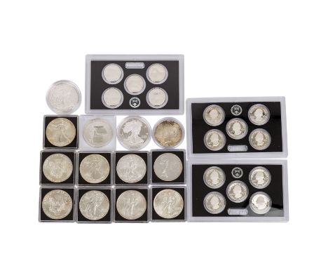   Münzen der USA und Russland –  1 x USA - 1 Dollar 1923, Liberty Head, ss., etwas Tönung, berieben, Kratzer, 24g Ag fein. 10