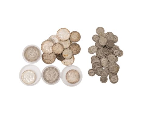   Kaiserreich - Konvolut aus Preussen  5 Mark 1876 C Wilhelm I., 5 Mark 1903 A Wilhelm II., 3 Mark 1913 A Wilhelm II., 2 x 3 