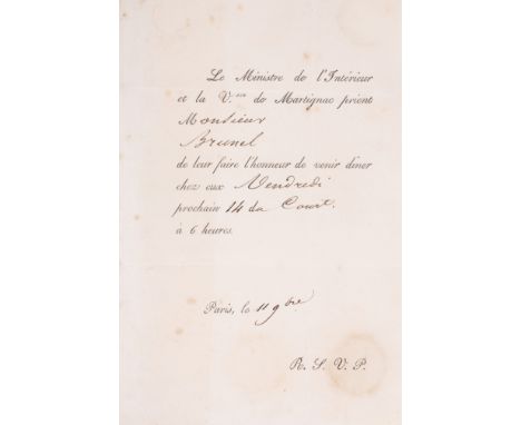 Engineers etc.- Brunel (Sir (Marc) Isambard,&nbsp;civil engineer, 1769-1849).- Martignac (Jean-Baptiste Sylv&egrave;re Gay, 1