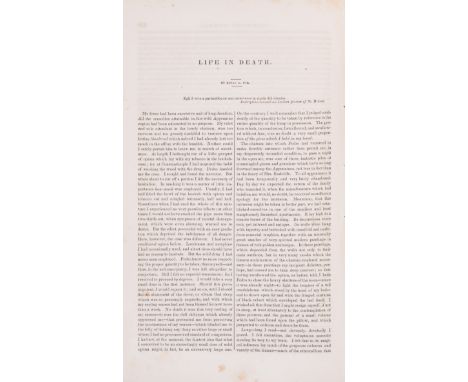 Poe (Edgar Allan) Life in Death [&] The Mask of the Red Death, in Graham's Lady's and Gentleman's Magazine, vol. 20, no. 1-6,