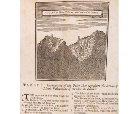 [Serao (Francesco)] The Natural History of Mount Vesuvius, first English edition,&nbsp;one folding engraved plate only (of 2)