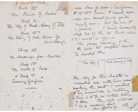 Ruskin (John, art critic and social critic, 1819-1900) Autograph Letter signed "JR" to Henry Jowett, manager of Messrs. Hazel