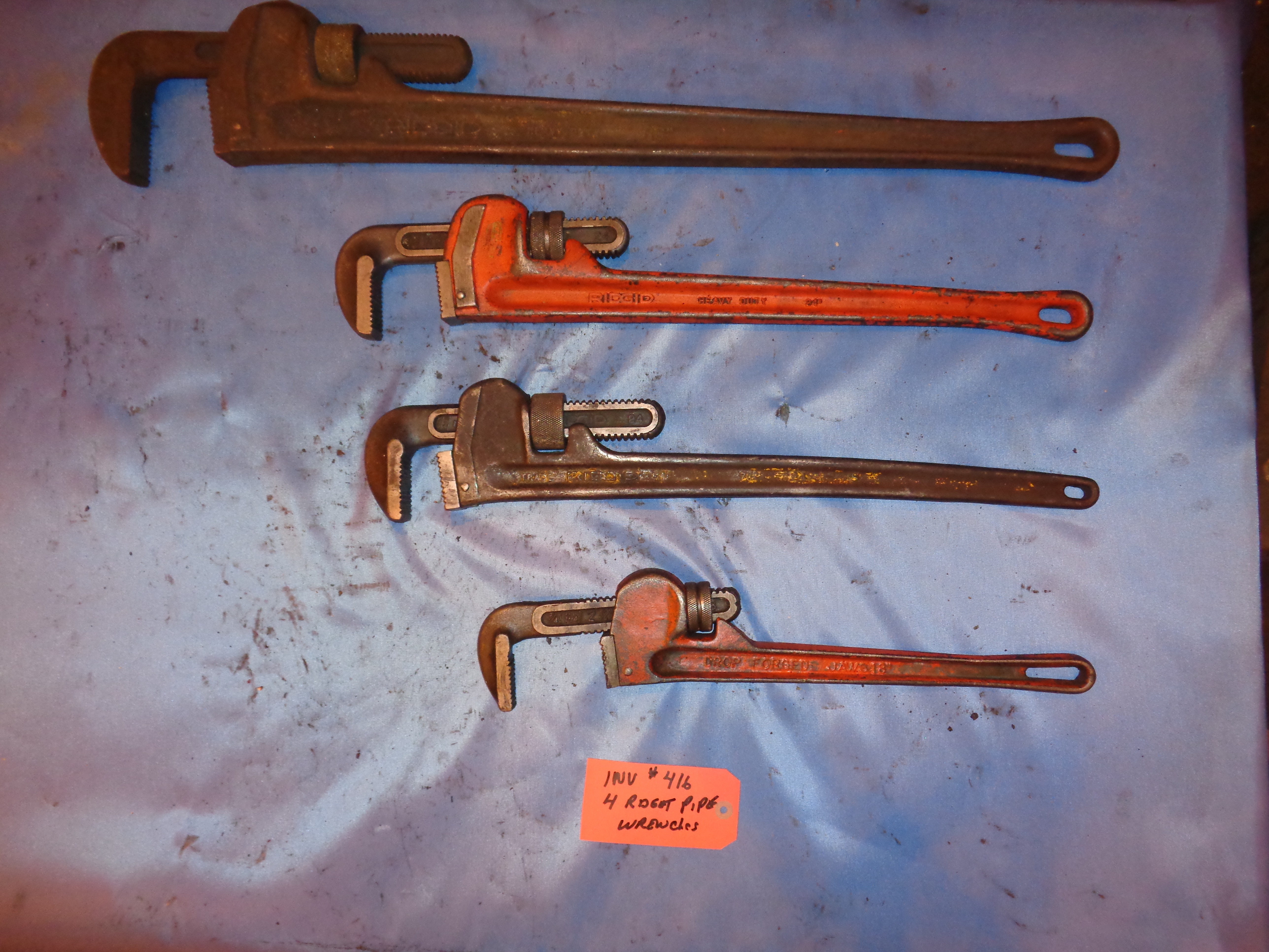 Lot of 4 Pipe Wrenches *** All Items Need to Be Paid by March 21st and ...