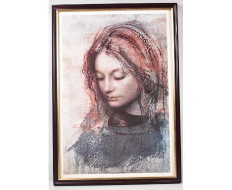 A Pietro Annigoni Print, Cristina, 48x32cm 