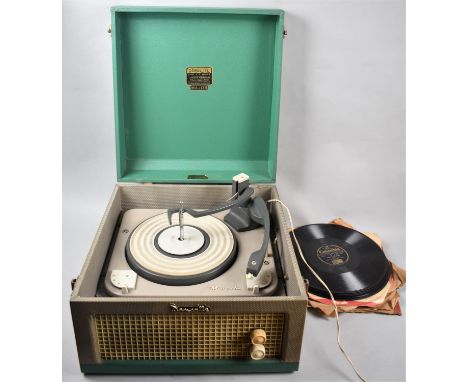 A Vintage Dansette Major Record Player Together with Small Collection of 78rpm Records 